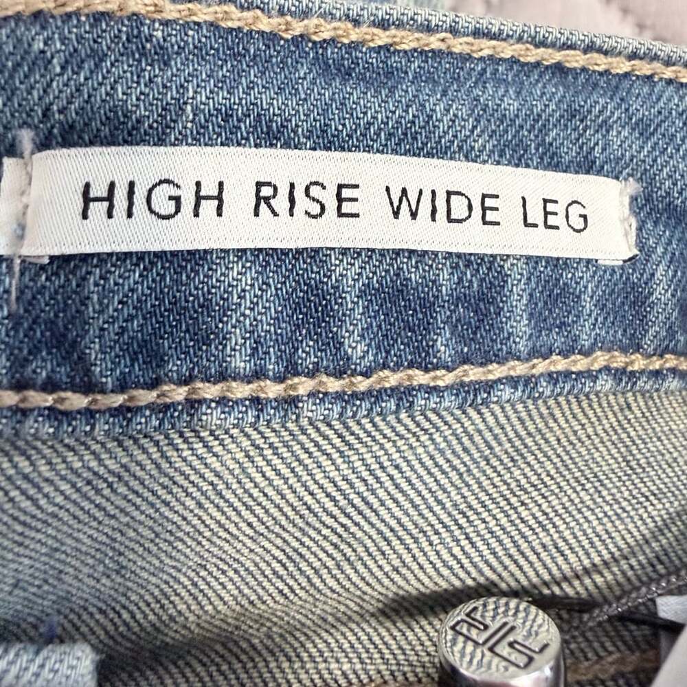 Robert Rodriguez shimmering gold High Rise Wide Leg Jeans Size 8/29